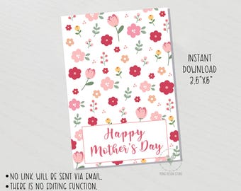 Etichetta per la festa della mamma/ biglietto per mini biscotti per la festa della mamma/ etichetta stampabile/ download immediato