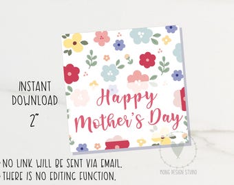 Etichette per la Festa della Mamma / Regalo per lei Etichetta floreale per biscotti / Etichette regalo per la Festa della Mamma