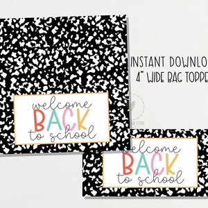 welcome back to school  Treat Bag Toppers/ back to school printable cookie/ back to school gift/ instant download