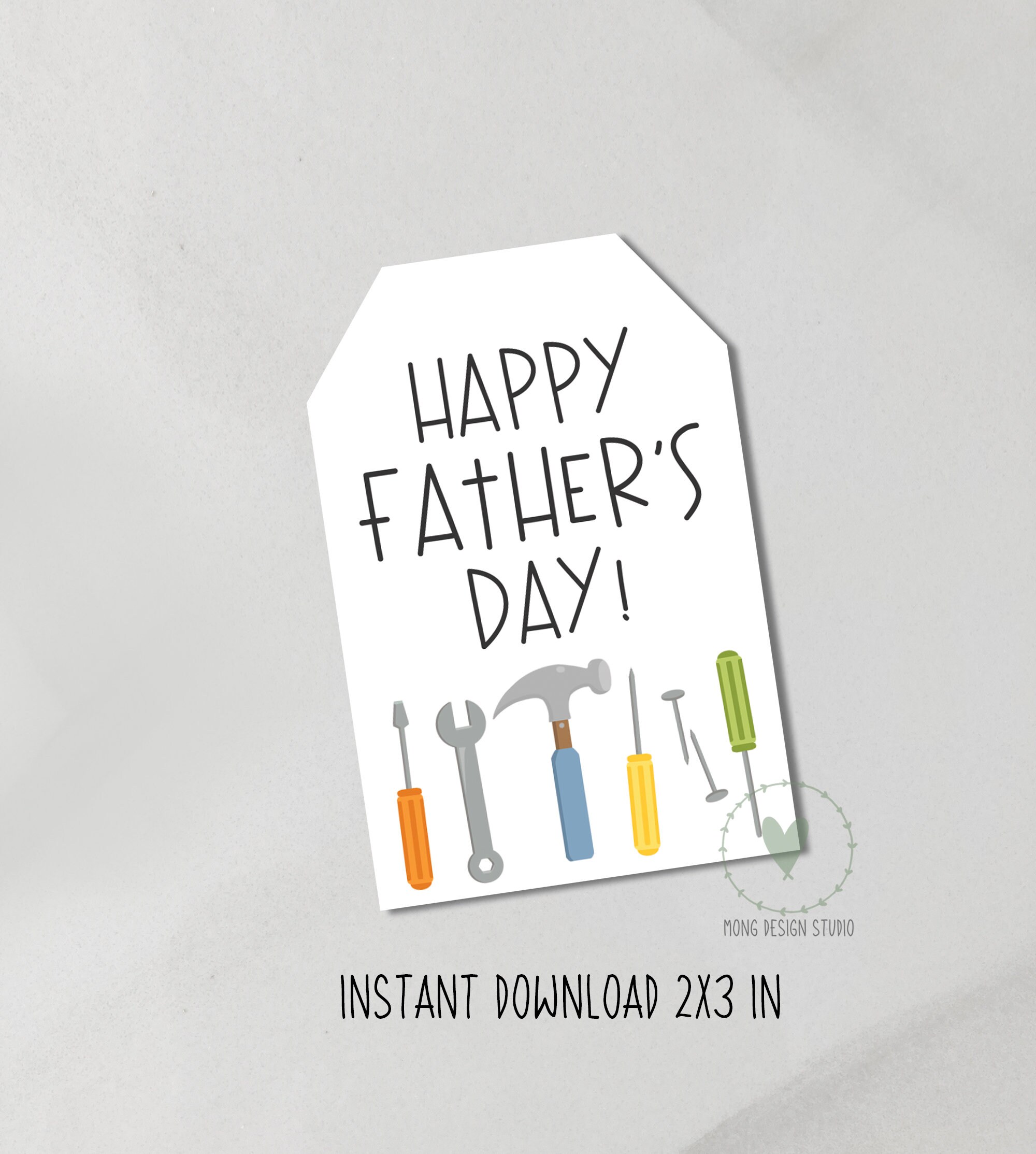 Fathers Day Tags Printable/ Happy Father's Day Tag/ Gift Tag/ Coo…