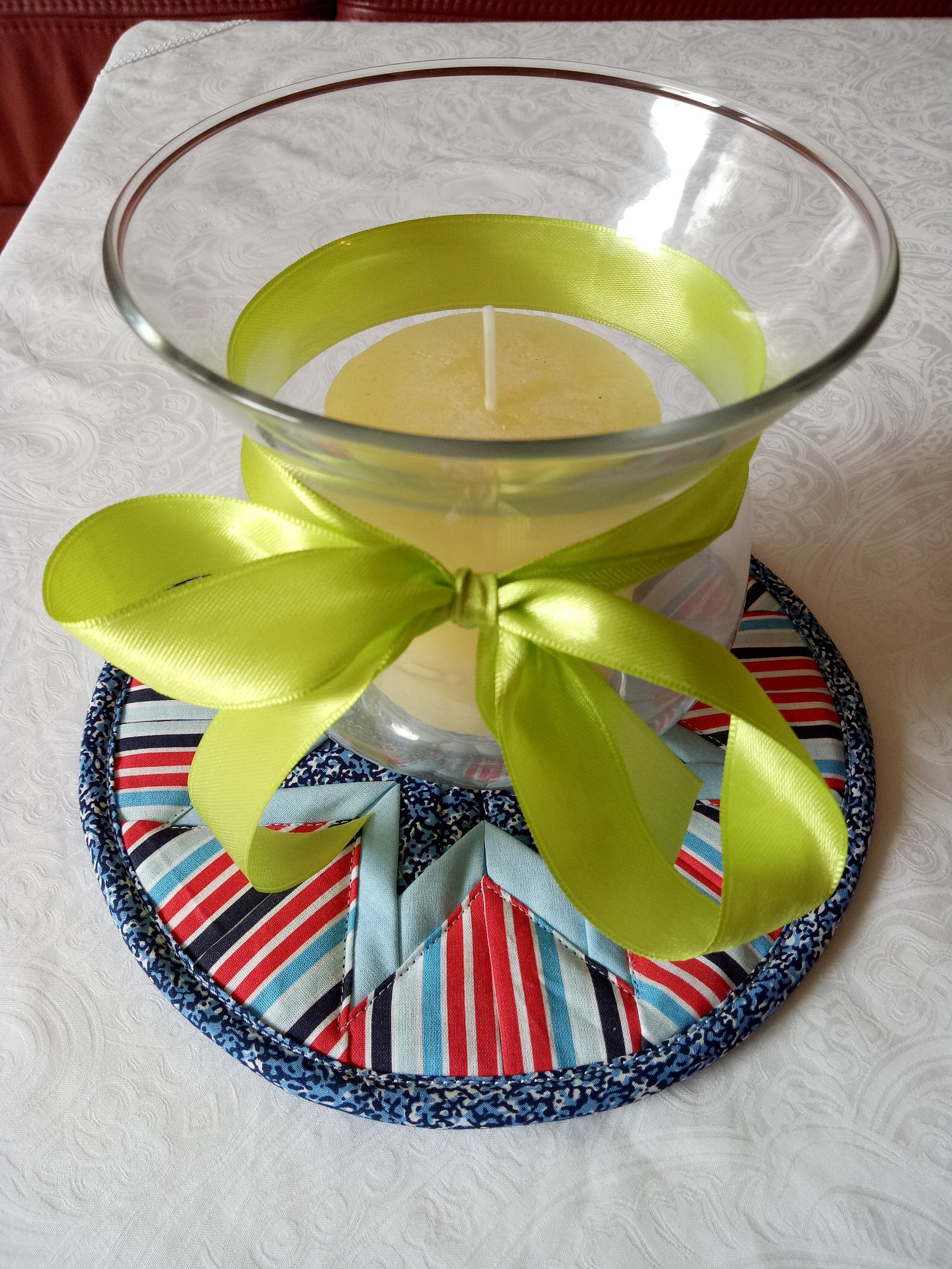 Teapot Coaster, Tea Coaster, Pot Coaster Star Pattern, 20 Cm Folded