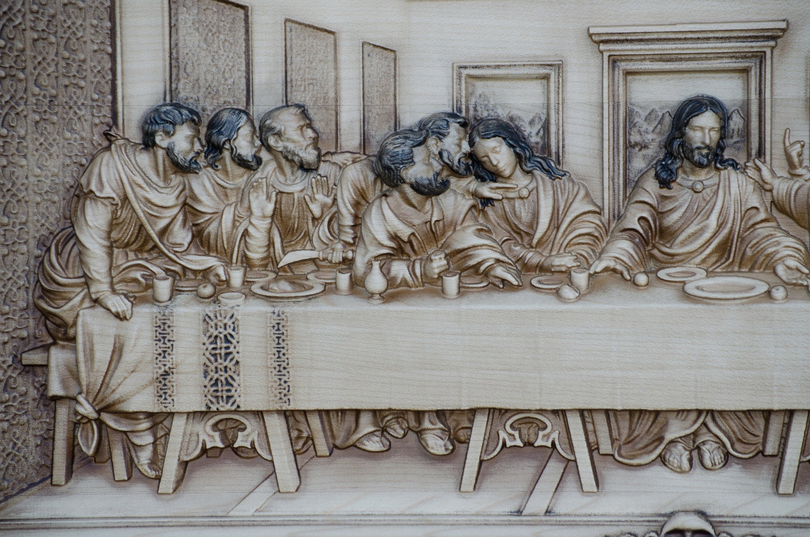 The Last Supper Wood Carving丨jesus Christ's Last Supper Wood Carved丨