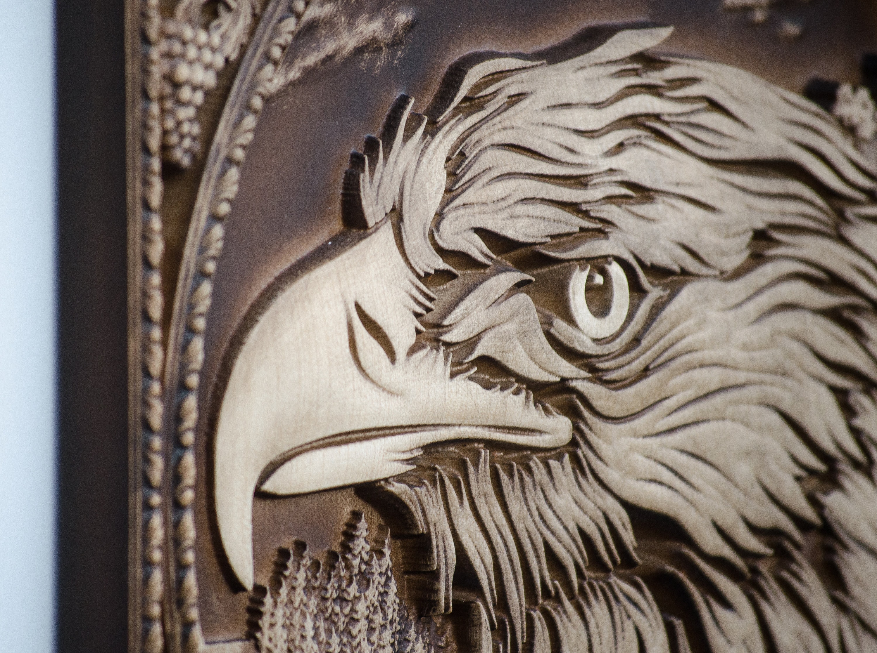 鷲の木彫り丨白頭鷲の壁飾り丨精巧な3D木彫りのギフト - Etsy 日本