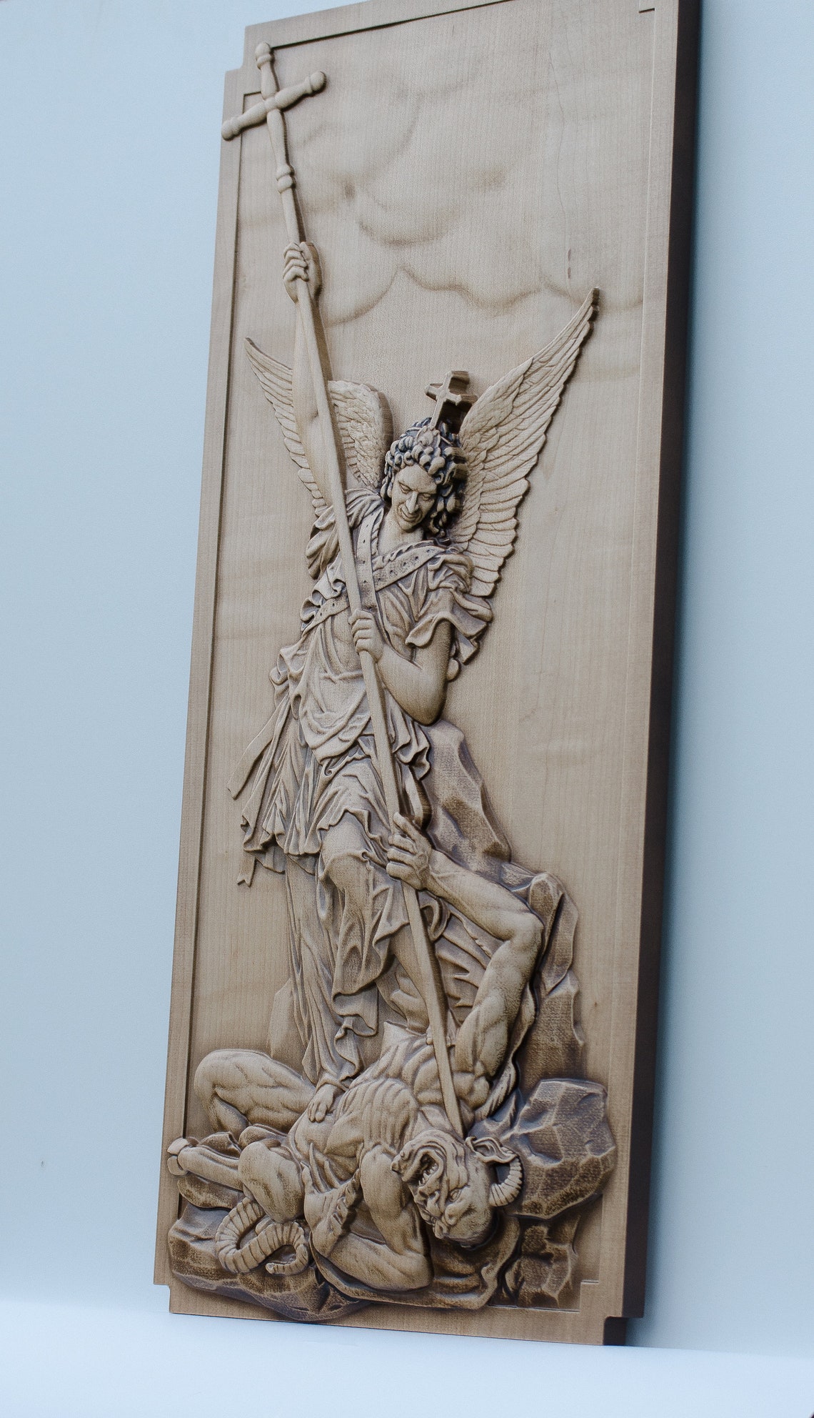 Saint Michael the Archangel Wood Carving丨st Michael in Etsy