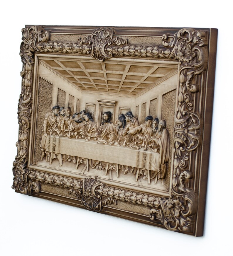 The Last Supper Wood Carving丨jesus Christ's Last Supper Wood Carved丨