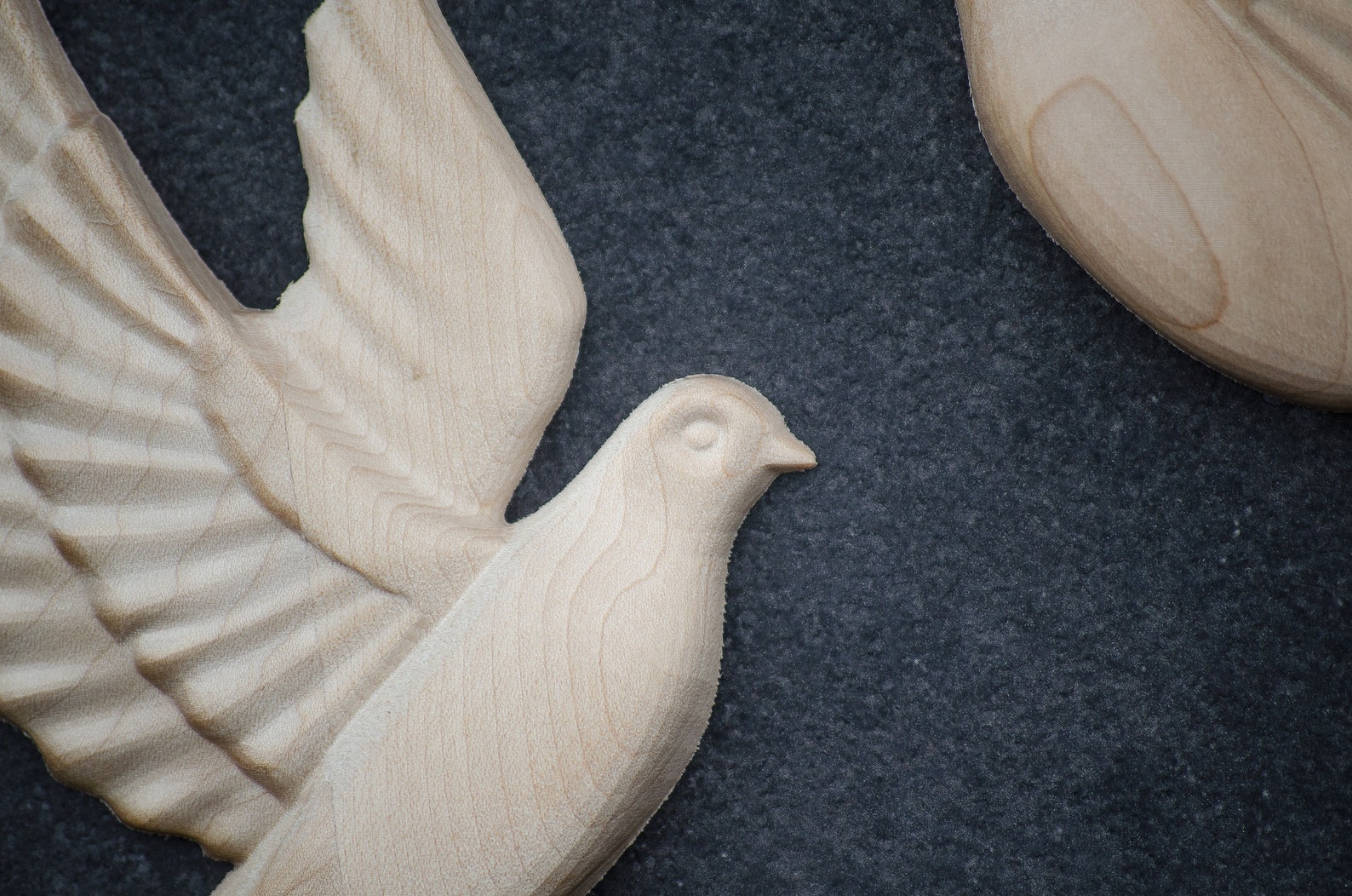 Set of Two Wooden Doves丨doves Wood Carved Wall Décor丨flying Etsy