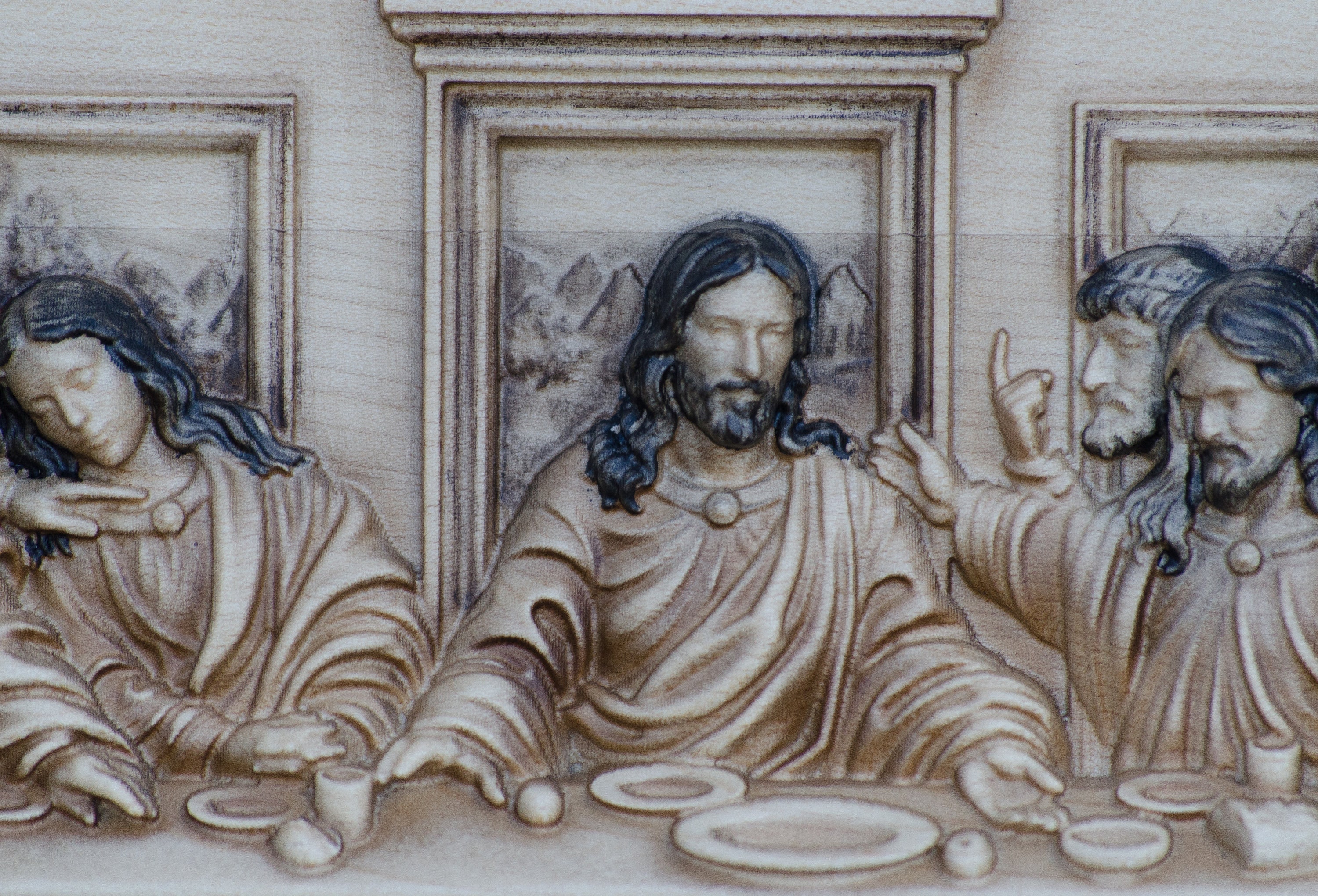 The Last Supper Wood Carving丨jesus Christ's Last Supper Wood Carved丨