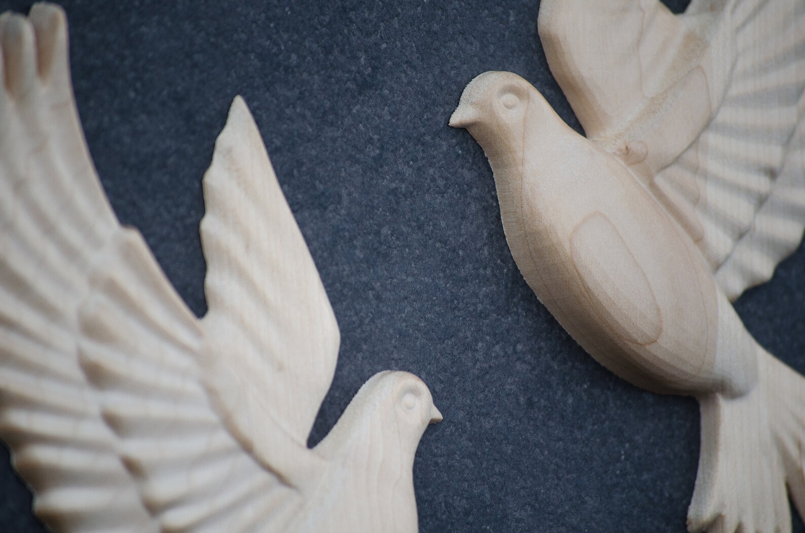 Set of Two Wooden Doves丨doves Wood Carved Wall Décor丨flying Etsy