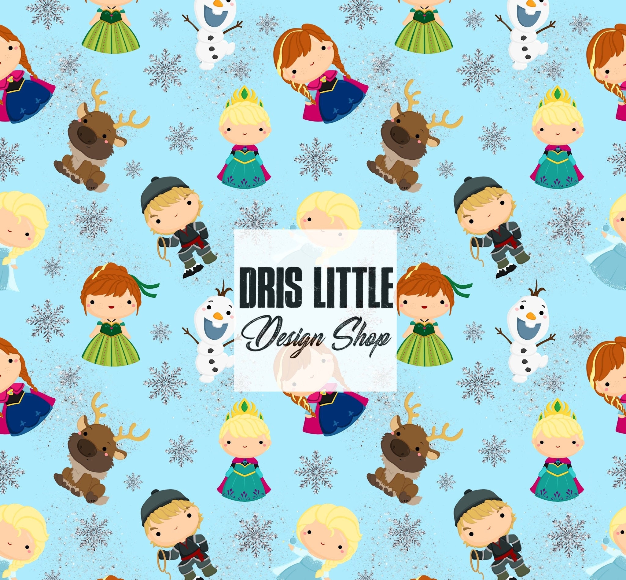 Elsa Ice Pattern Ice, Princess, Seamless, File, Pattern - Etsy