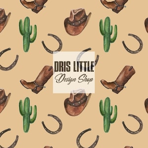 Seamless, file, files, Pattern, patterns, cowboy, Hat, boots, horseshoe, cactus