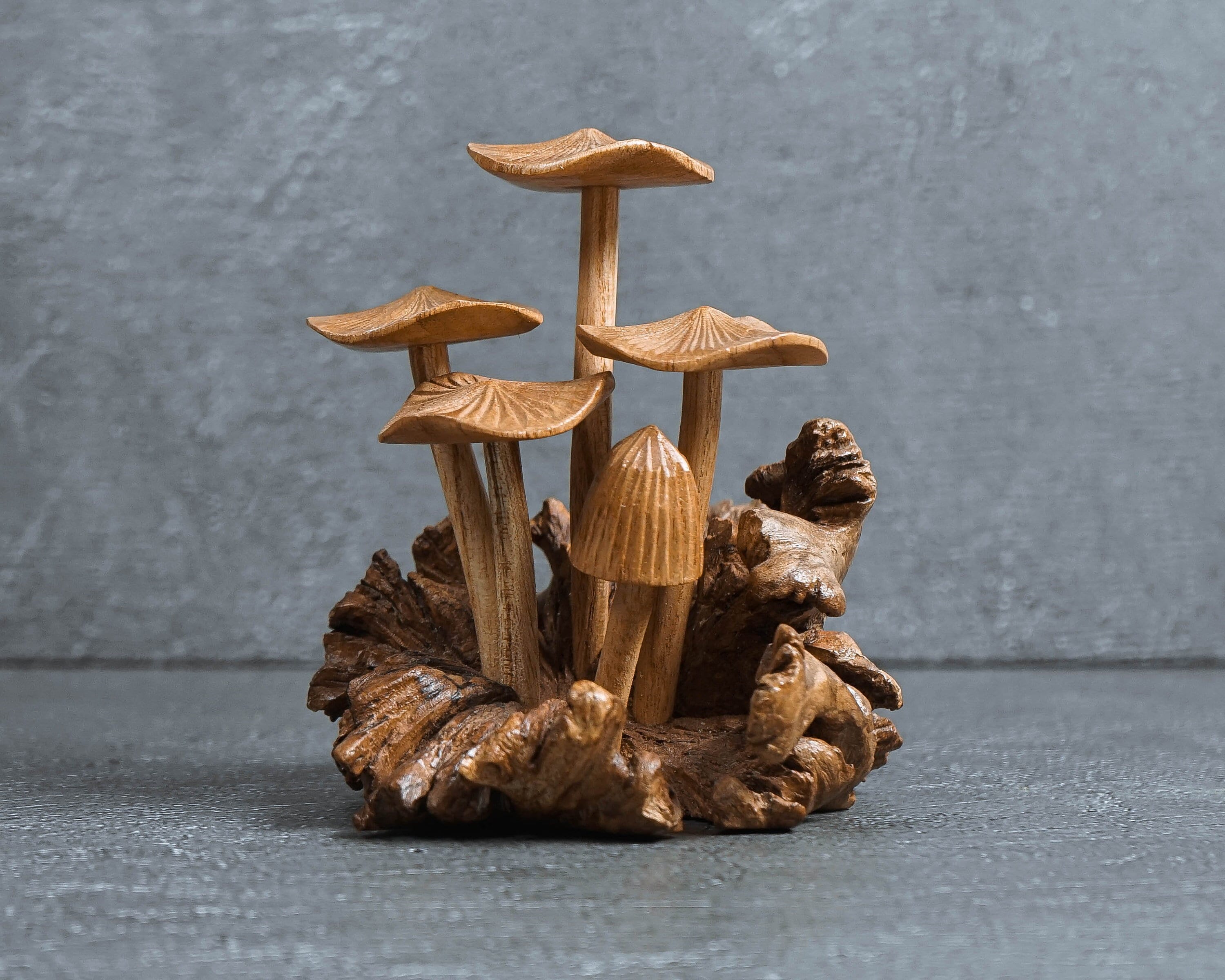Hand-carved Wooden Mushrooms - set of 3 – Frances Loom