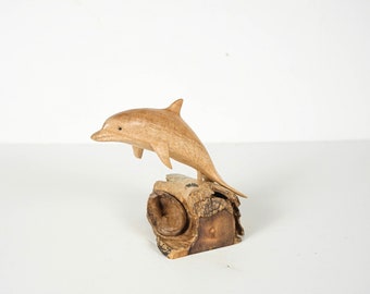 Jumping Dolphin Art 4.1", Unique Décor, Miniature, Marine life, Handicraft, Woodland Décor, Engagement Gift, Unique Decor, Mothers Day Gifts