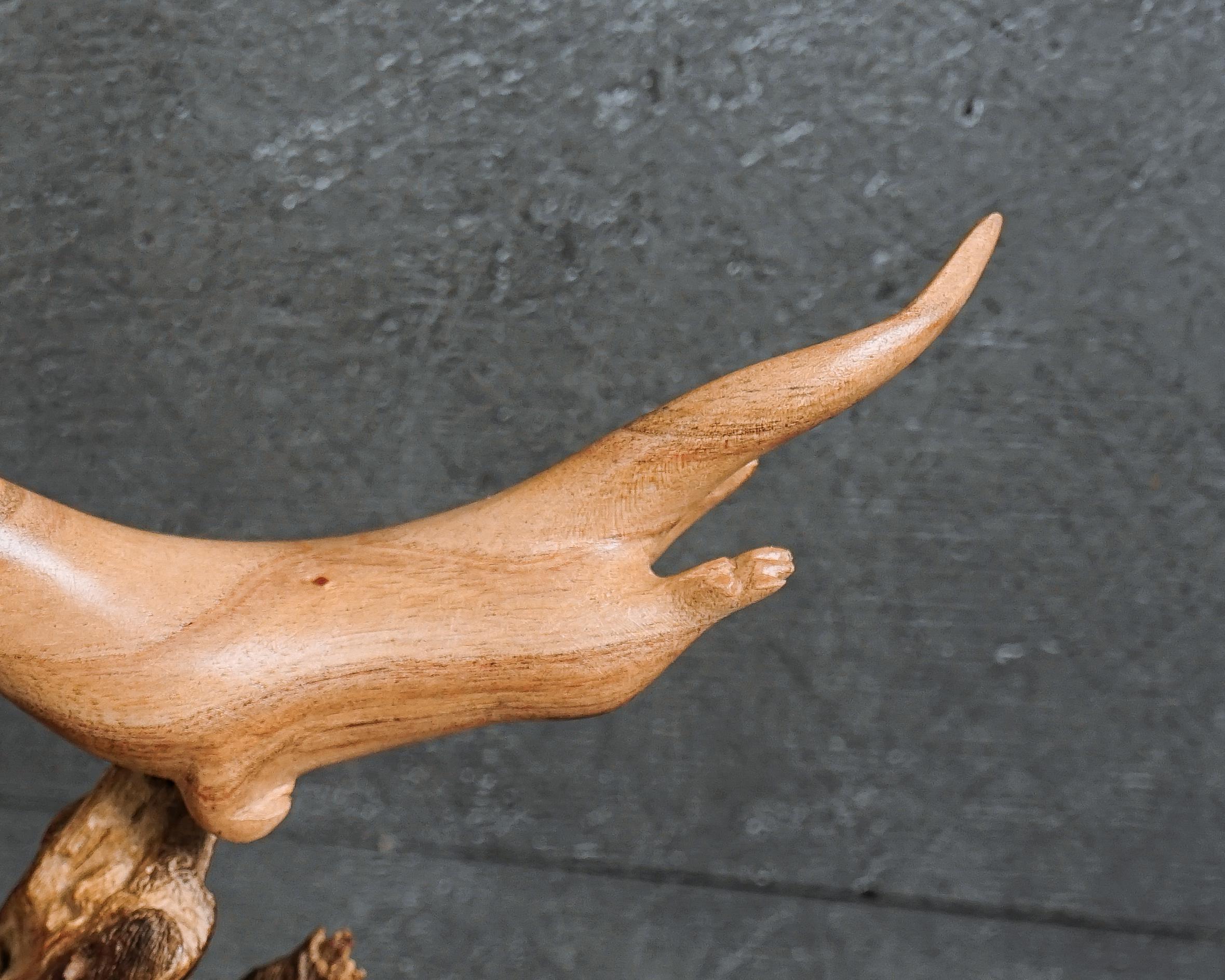 手作りの泳ぐカワウソの木彫り 8インチ - Etsy 日本