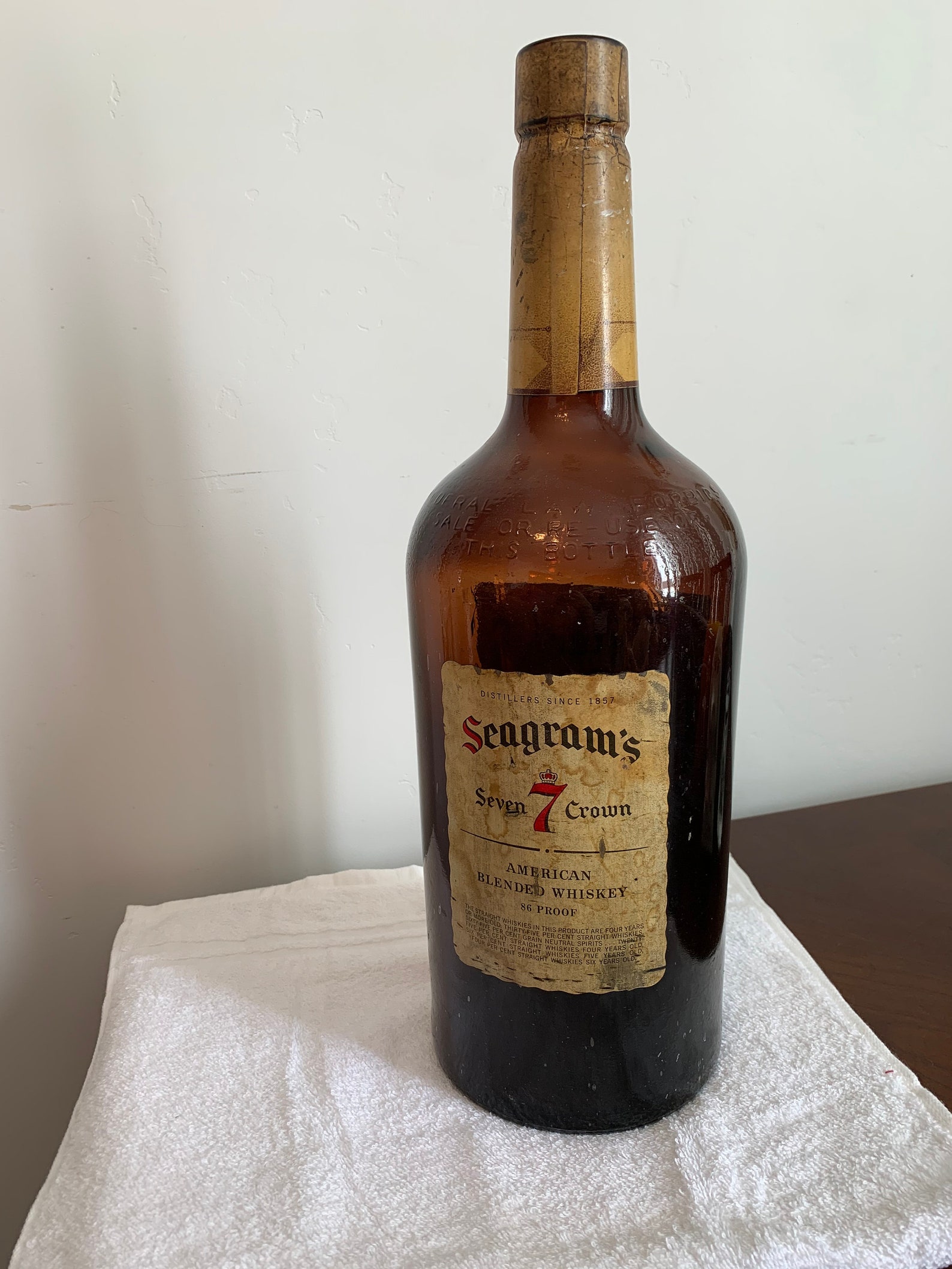 Seagrams 7 vintage 1 gallon bottle Etsy