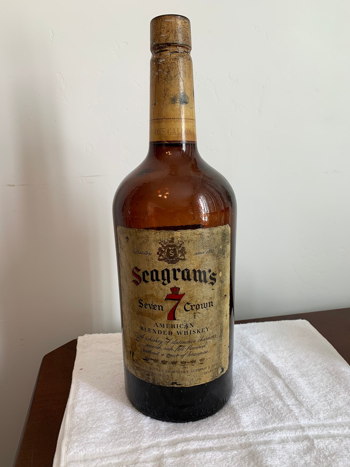 Seagrams 7 vintage 1 gallon bottle Etsy