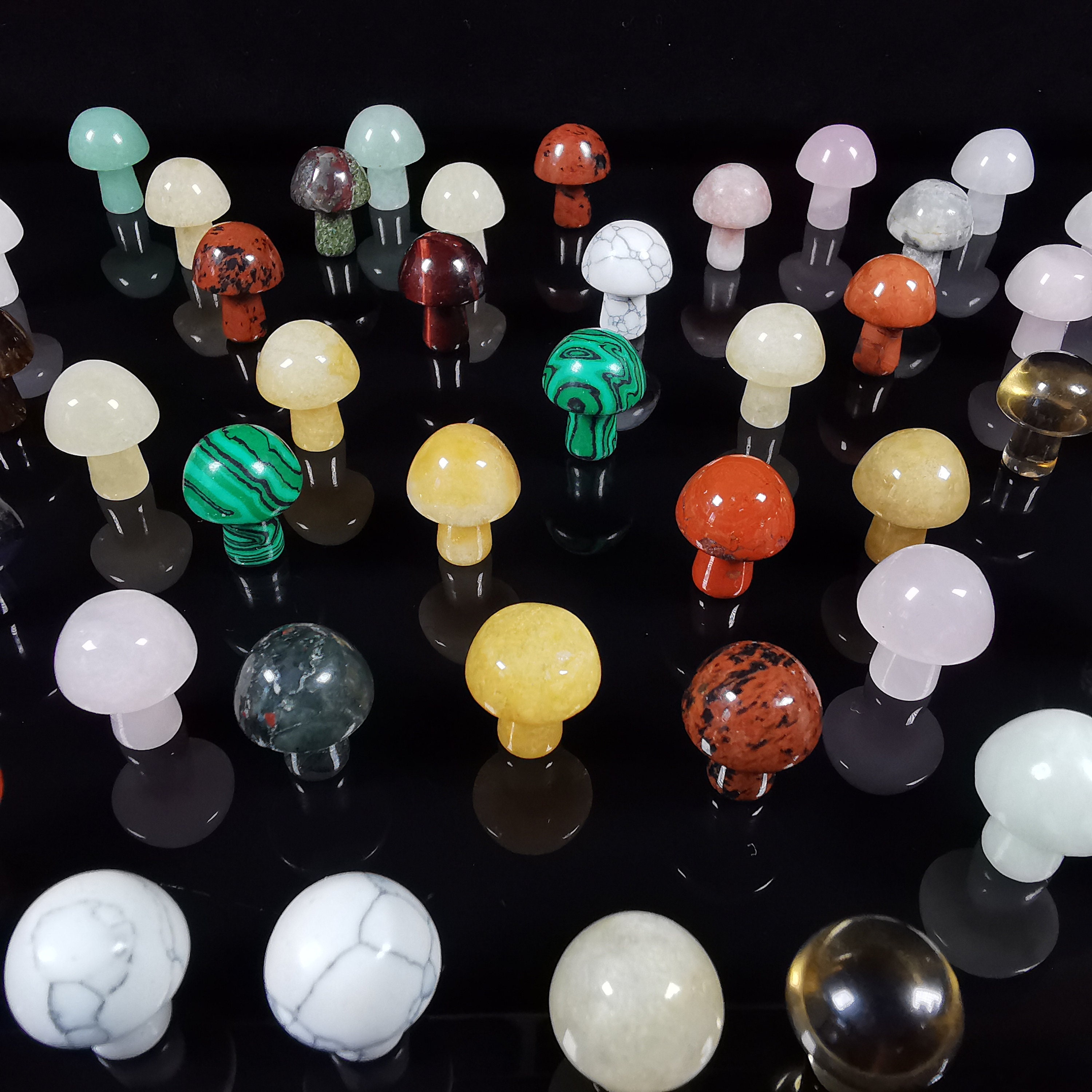 15PCS Crystal Mushroom/quartz Mushroom/carved Crystal Gemstone - Etsy ...