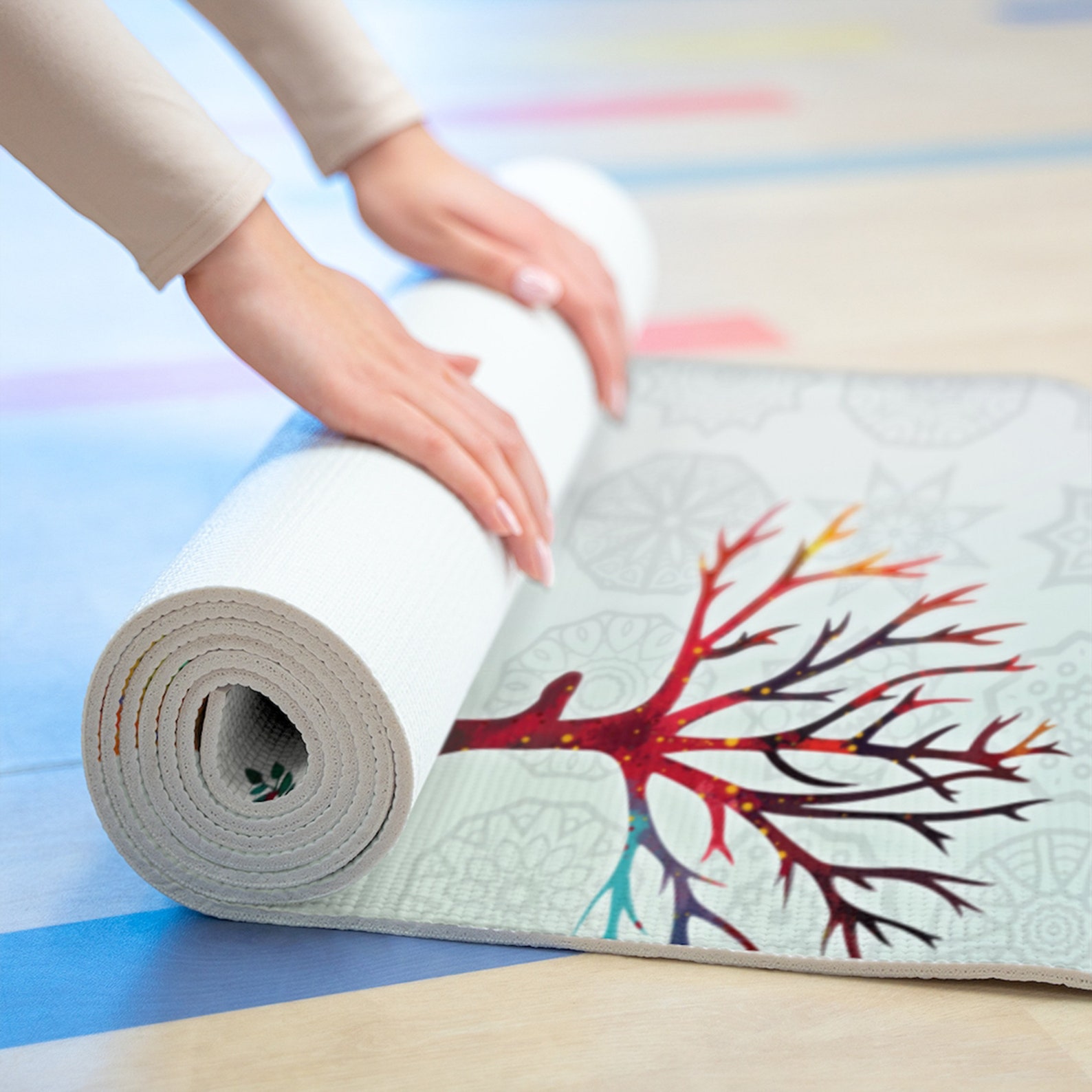 Tree Yoga Mat Personalized Yoga Mat Custom Yoga Mats Print Etsy