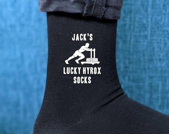 Personalised Lucky Hyrox Socks:  Gift for Hyrox Gym Lovers