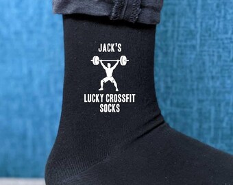 Personalised Lucky Crossfit Socks:  Gift for Crossfit Gym Lovers