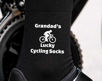 Grandad's Lucky Cycling Socks:  Personalised Gift for Bike Riders