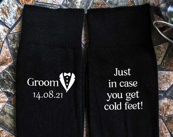 Groom ~ Personalised Wedding Socks ~ Groom, Father of the Bride, Brother, Usher ~ All roles available ~ All text can be personalised