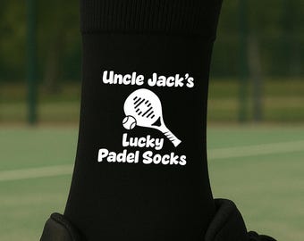 Uncle's Lucky Padel Socks: Personalised Padel Gift