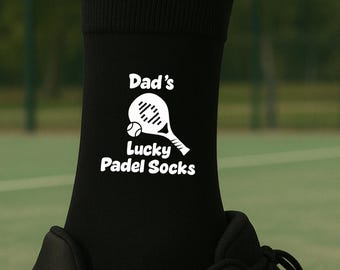 Dad's Lucky Padel Socks: Personalised Padel Gift