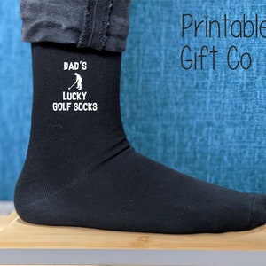 Dad's Lucky Golf Socks -  Printed and Personalised Men's Gift - Great Birthday Gift - Christmas Gift - Father's Day Gift for Uncle