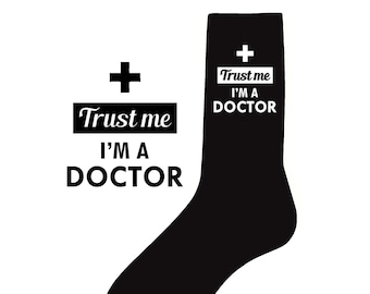 Trust me I/'m a Chef with Hat Image Mens Black Socks