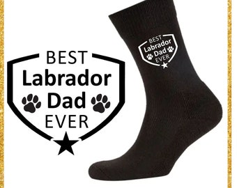 Beste Labrador Papa je - gedruckte Socken von Haustieren - Hund Katze Kaninchen Hamster Gerbil - perfekte Geburtstag/Vatertag/Weihnachtsgeschenk für Männer