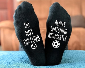 Personalised Do Not Disturb Newcastle Name Socks -  Printed and Personalised Men&#39;s Gift - Birthday Gift - Christmas Gift - Father&#39;s Day Gift