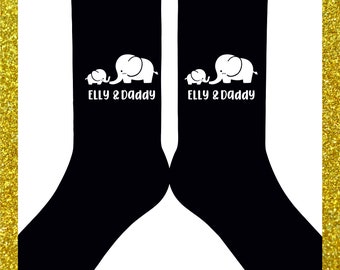 Cute Elephant Personalised Socks - Printed Men's and Ladies GIFT - Great Father's Day/Mother's Day/Christmas/Birthday Gift
