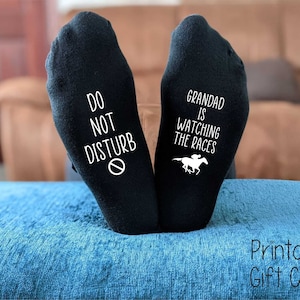 Personalised Do Not Disturb Grandad's watching the Race -  Men's Gift - Birthday Gift - Christmas Gift - Father's Day Gift