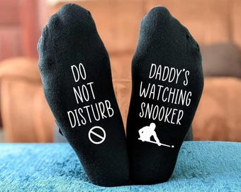 Daddy Snooker Fan Socks: Do Not Disturb,  Printed Men's Snooker Gift - Birthday Gift - Christmas Gift - Father's Day Gift
