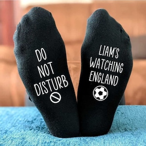Personalised Name Do Not Disturb England Socks -  Printed and Personalised Men's Gift - Birthday Gift - Christmas Gift - Father's Day Gift