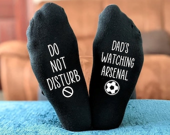 Dad's Do Not Disturb Arsenal Socken - bedrucktes und personalisiertes Männergeschenk - Geburtstagsgeschenk - Weihnachtsgeschenk - Vatertagsgeschenk