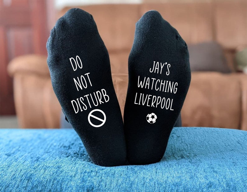 Personalised Do Not Disturb Liverpool Name Socks Printed and Personalised Men's Gift Birthday Gift Christmas Gift Father's Day Gift image 1