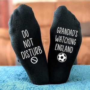 Grandad's Do Not Disturb England Socks -  Printed and Personalised Men's Gift - Birthday Gift - Christmas Gift - Father's Day Gift