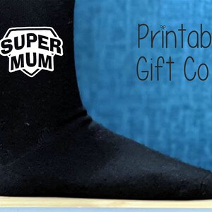 Super Mum Printed Socks - Father&#39;s Day Mother&#39;s Day Christmas Birthday - Men&#39;s and Ladies Birthday Gift