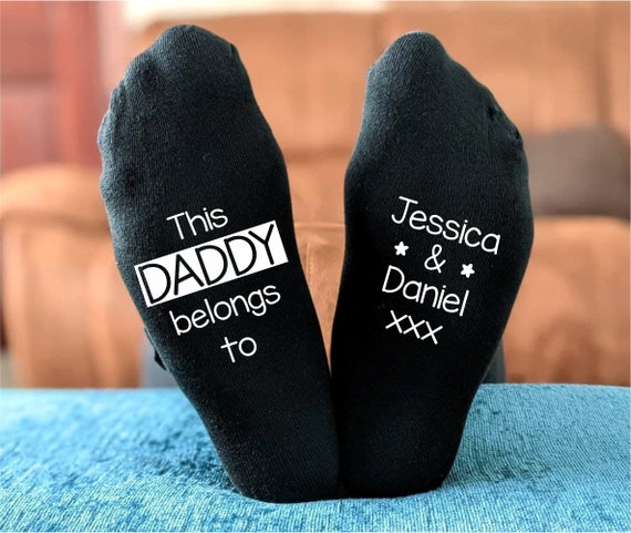 Daddy Socks This Daddy Belongs to Personalised and Printed