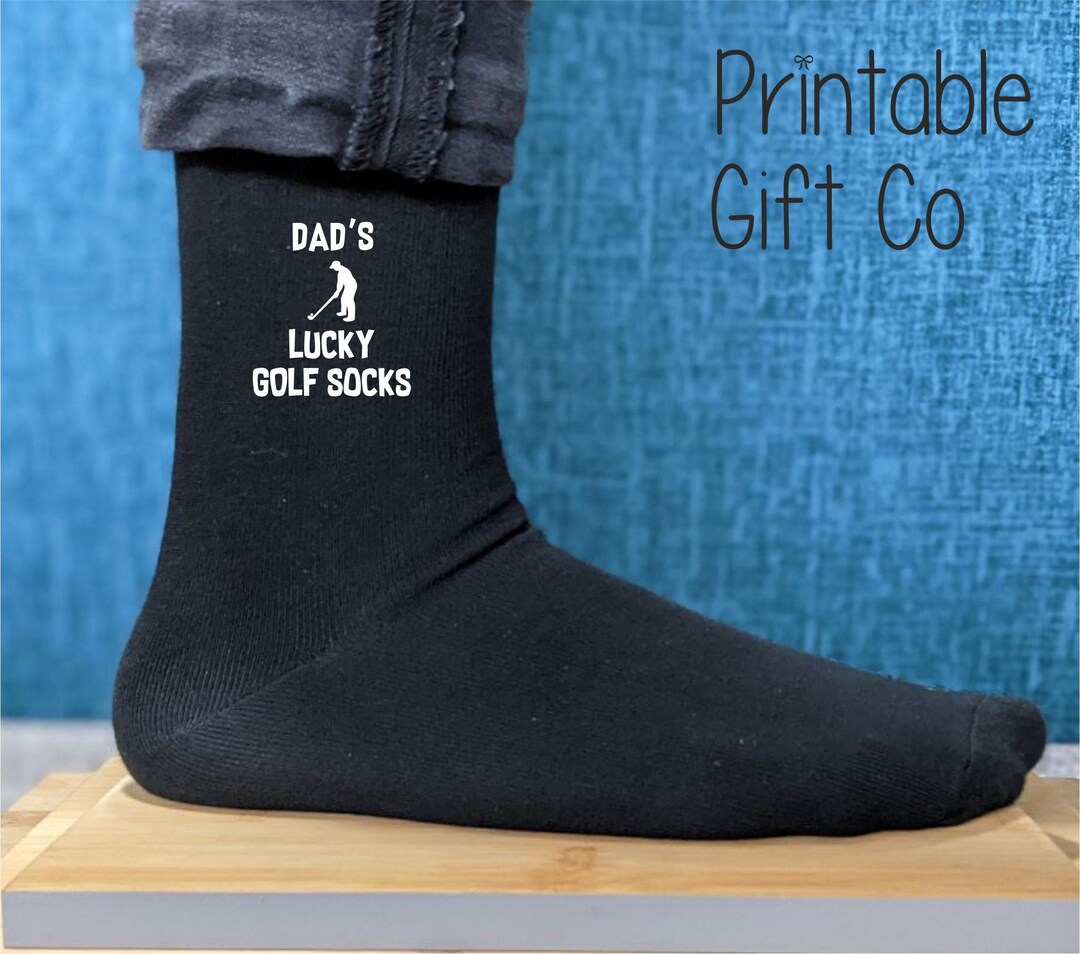Dad's Lucky Golf Socks Printed and Personalised Men's Gift Great Birthday Gift Christmas Gift
