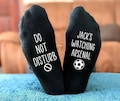 Personalised Do Not Disturb Arsenal Socks -  Printed and Personalised Men&#39;s Gift - Birthday Gift - Christmas Gift - Father&#39;s Day Gift