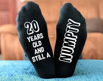 Funny 20th Birthday Socks: Rude Novelty Gift