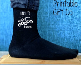 Uncle's Lucky Bingo Socks -  Printed and Personalised Men's Gift - Great Birthday Gift - Christmas Gift - Father's Day Gift