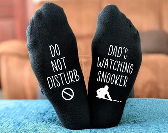 Dad Snooker Fan Socks: Do Not Disturb,  Printed Men's Snooker Gift - Birthday Gift - Christmas Gift - Father's Day Gift