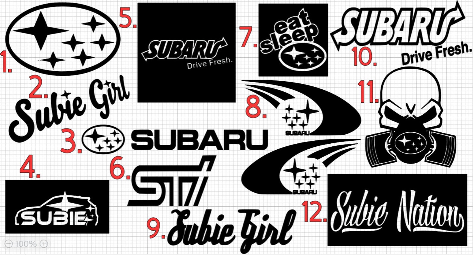 Subaru Decals Subie Car Decals, Stickers, Bumper Stickers, Jdm, Car
