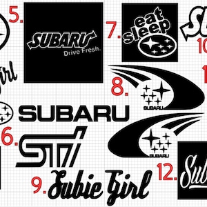 Subaru Decals! Subie Car Decals, Stickers, Bumper Stickers, Jdm, Car ...