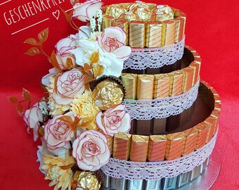 Merci cake 3 tier birthday gift chocolate cake pralines cake thank you thank you gift praline cake Merci thank you Mother's Day