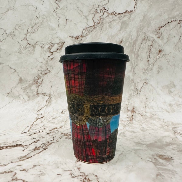 Scottish Reusable Eco Friendly Coffee Cup - Bamboo Coffee Cup - Eco Friendly and Reusable - Gifts for Her - Novelty Coffee Cup