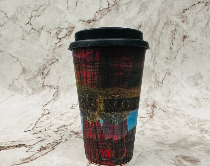 Scottish Reusable Eco Friendly Coffee Cup - Bamboo Coffee Cup - Eco Friendly and Reusable - Gifts for Her - Novelty Coffee Cup